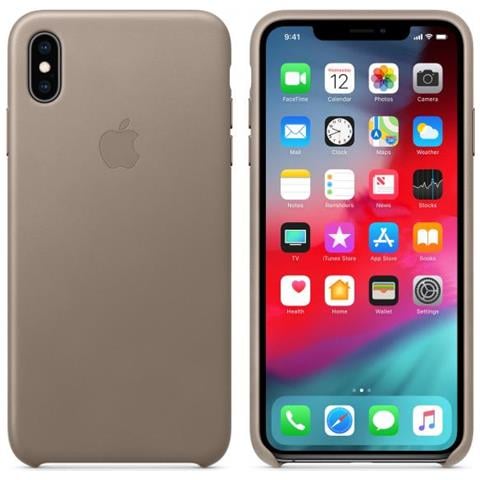 Custodia in pelle (per iPhone XS Max) - Grigio talpa - Foto 2