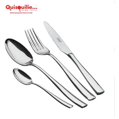 Offerta Limitata Set Posate Flow Acciaio Inox 18/10 Spessore 2,5 Mm Made In Italy Set 24 Pz - Foto 1
