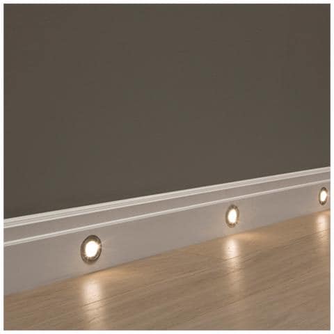 Kit N. 5 Led (+ Cavi Di Estensione 5x1mt) Per Battiscopa - Foto 1