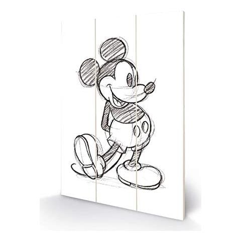 Disney MW11129P Stampa su legno 20 x 29,5 cm (Topolino), Multi, 5 x 1, 2 cm - Foto 1