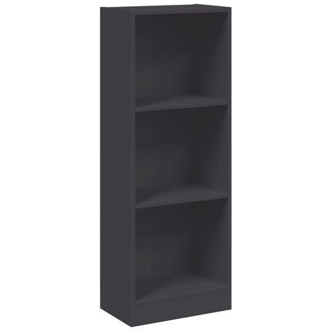 Libreria a 3 Ripiani Grigia 40x24x109 cm in Legno Multistrato - Foto 1
