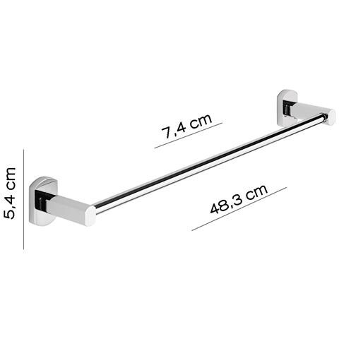 Portasalviette 45 Cm In Acciaio Inox E Cromall Ep21-45 Gedy Serie Edera Plus Cromato - Foto 4