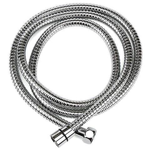 H S 1.75m (69) Di Ricambio In Acciaio Inox Doccia Tubo Antipiega Con 2 Rondelle - Chrome - Foto 4