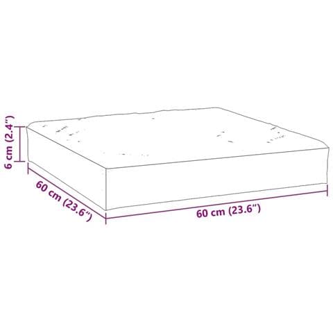 Cuscino per Pallet Tortora 60x60x6 cm in Tessuto Oxford - Foto 6