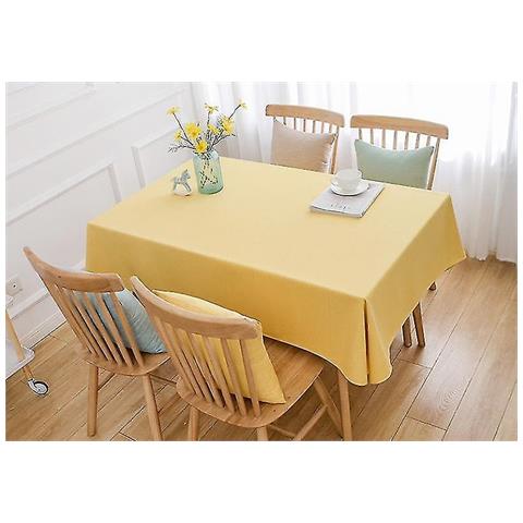 SLD 240 Cm Di Tovaglia In Lino Solido Decorazione Per La Cucina Da Cucina Tovaglia Per Cucina (giallo) SLD 240 Cm Di Tovaglia In Lino Solido Decorazione Per La Cucina Da Cucina Tovaglia Per Cucina (giallo)
