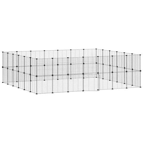Gabbia Per Animali 52 Pannelli Con Porta Nero 35x35 Cm Acciaio - Foto 1
