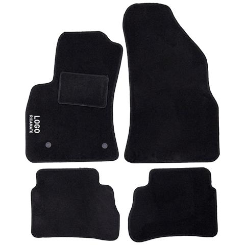 Tappetini Auto Compatibili Per Doblò 2a Serie | Tappeti Sagomati | In Moquette Nera | Logo Ricamato Battitacco E 2 Clip Di Fissaggio | Accessori Interni - Foto 1