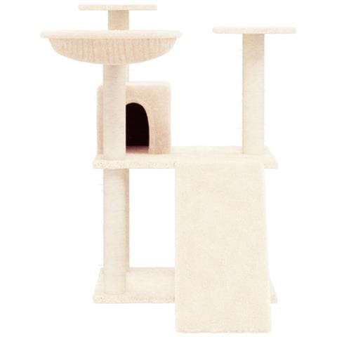 Albero Per Gatti Con Tiragraffi In Sisal Crema 83 Cm - Foto 2