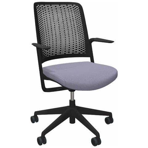 Sedia Da Ufficio Withme Sncse11 Nero Grigio Chiaro - Foto 1