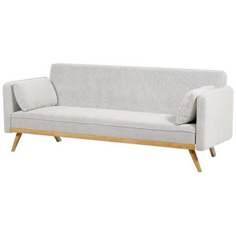 Divano Letto 3 Posti Asaa Tessuto Bianco Sporco - Foto 2