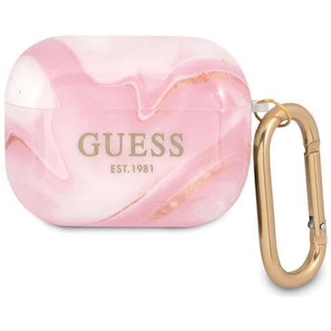 Cover Per Airpods Pro New Marble Anti-urto, Rosa Champagne - Foto 1