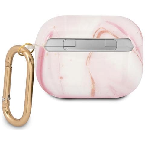 Cover Per Airpods Pro New Marble Anti-urto, Rosa Champagne - Foto 2