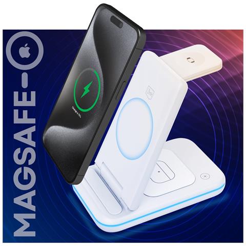 Dock Di Ricarica Magsafe Per Iphone, Apple Watch E Airpods Pieghevole, Bianco - Foto 5