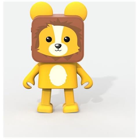 Speaker Bluetooth Modello Leone Che Balla, Giallo - Foto 1