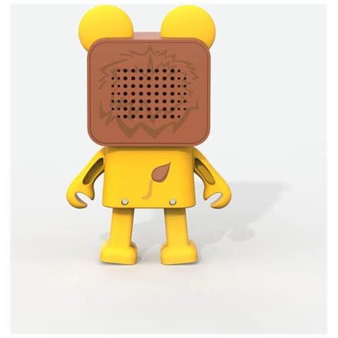 Speaker Bluetooth Modello Leone Che Balla, Giallo - Foto 2