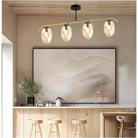 Lampada A Sospensione Rebel - Nero, Bianco - Acciaio Verniciato A Polvere - 23,5x100x24 Cm - Foto 4