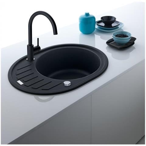 Miscelatore da Incasso Cucina Monocomando con Canna Girevole Colore Nero - Foto 2