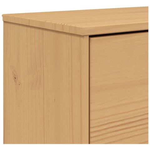 Scarpiera Olden Marrone 55x35x120 Cm In Legno Massello Di Pino - Foto 2
