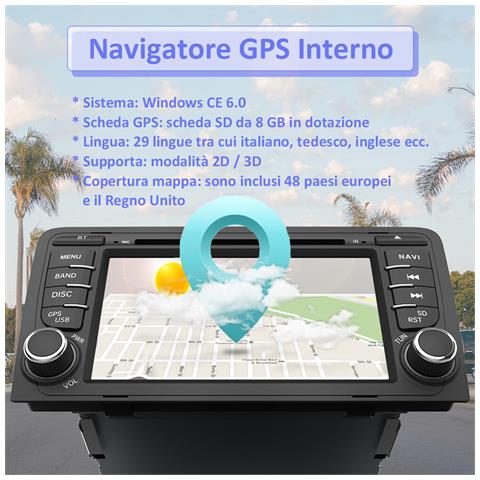 Autoradio 2 Din Per Audi A3 S3 Rs3 8p 2006-2012 (wince) 7 Pollici Car Stereo Radio Con Funzione Cd Dvd Sd Usb Dab Bluetooth Mirrorlink Controllo Del Volante - Foto 6
