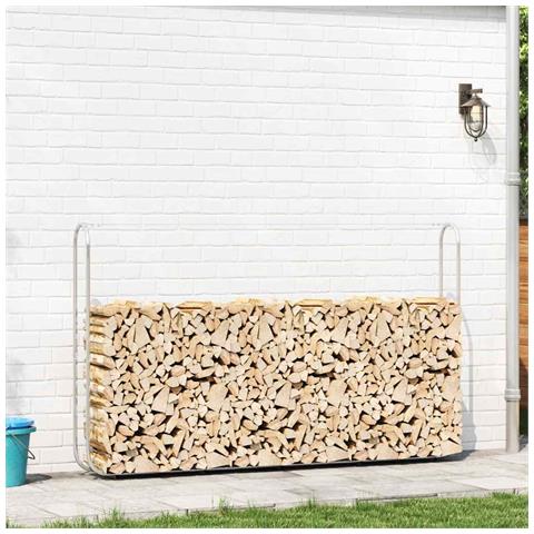 Rastrelliera per Legna 250x25x150 cm in Acciaio Zincato - Foto 3