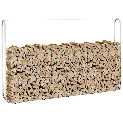 Rastrelliera per Legna 250x25x150 cm in Acciaio Zincato - Foto 1