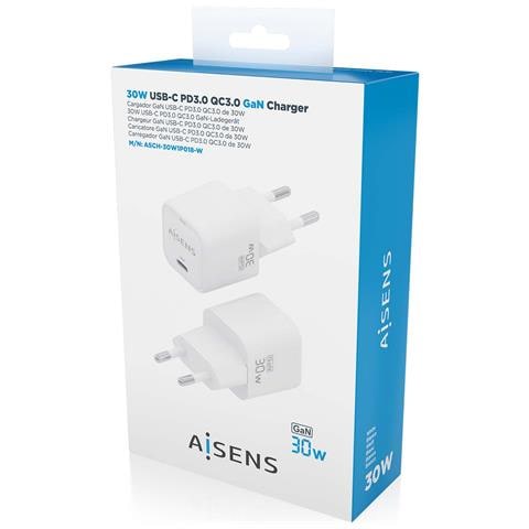 ASCH-30W1P018-W Caricabatterie per dispositivi mobili Universale Bianco AC Ricarica rapida Interno - Foto 2