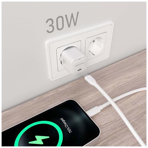 ASCH-30W1P018-W Caricabatterie per dispositivi mobili Universale Bianco AC Ricarica rapida Interno - Foto 6
