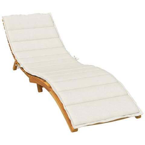 Cuscino Per Lettino Prendisole Crema Mélange 200x70x4cm Tessuto - Foto 1