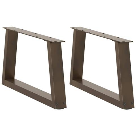 Gambe Per Tavolo Pranzo A V 2pz Naturale 60x(30-31,3)cm Acciaio - Foto 1