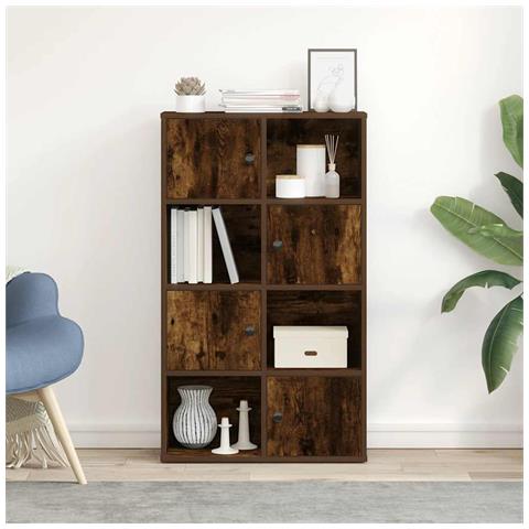 Libreria Rovere Fumo 60x24x101,5 Cm In Legno Multistrato - Foto 3