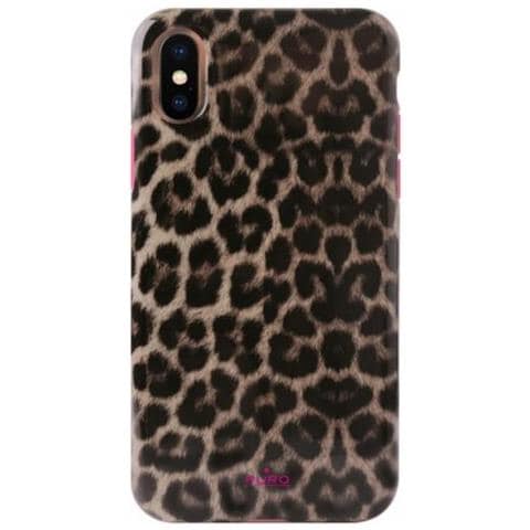 Cover Glam Leopard Per Iphone Xs 6.5'' In Silicone Anti Shock Pink - Foto 1