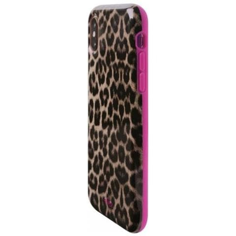 Cover Glam Leopard Per Iphone Xs 6.5'' In Silicone Anti Shock Pink - Foto 3