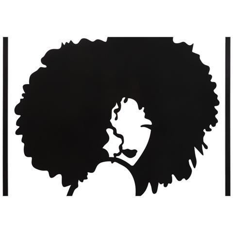 Decorazione In Metallo 3d Afro - Multicolore - Metallo - 60x1,3x80 Cm - Foto 2