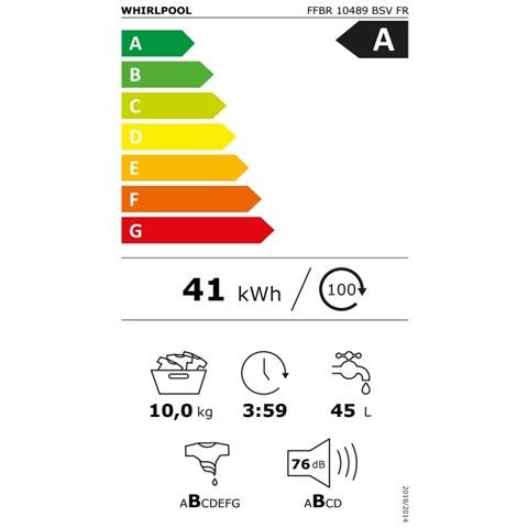 FFBR 10489 BSV FR lavatrice Caricamento frontale 10 kg 1400 Giri /min Bianco - Foto 2