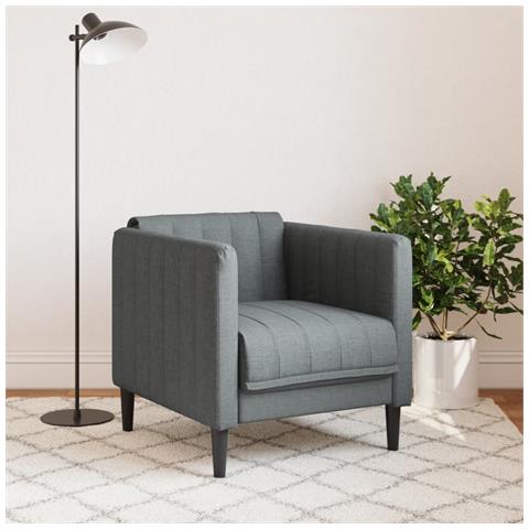 Lusso Casadino -  Poltrona Grigio Scuro In Tessuto - Foto 2