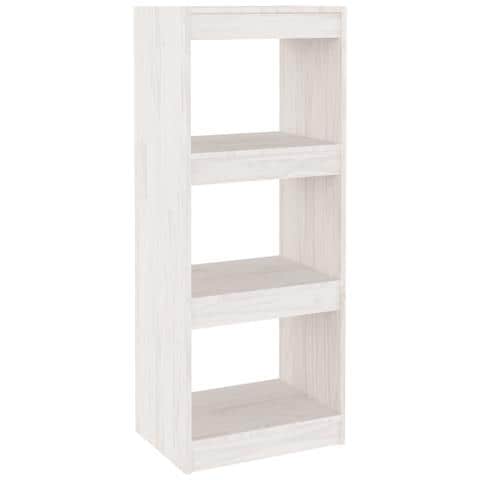 Libreria /divisorio Bianco 40x30x103,5 Cm Legno Massello Di Pino - Foto 1