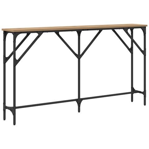 Tavolo Console Rovere Artigianale 140x23x75 cm Legno Ingegnerizzato - Foto 1