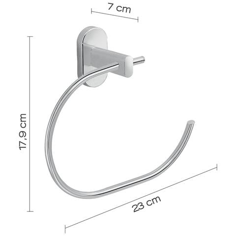 Portasalviette Ad Anello In Acciaio Inox E Cromall 5370 Serie Febo Cromato - Foto 2