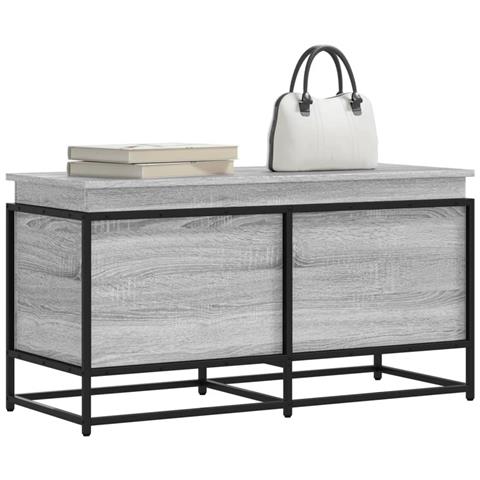 Contenitore con Coperchio Grigio Sonoma 100x40x51,5 Truciolato - Foto 2