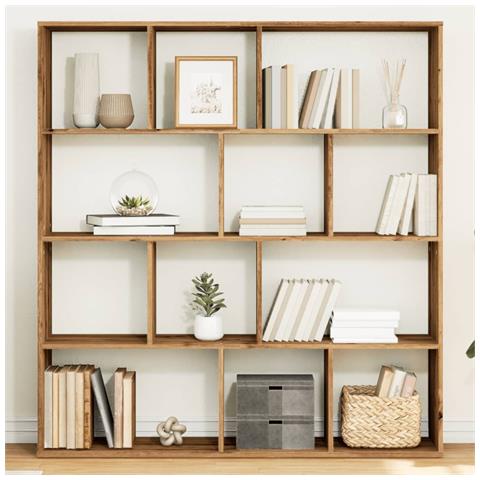 Libreria Rovere Artigianale 132x29x141,5cm in Legno Multistrato - Foto 2