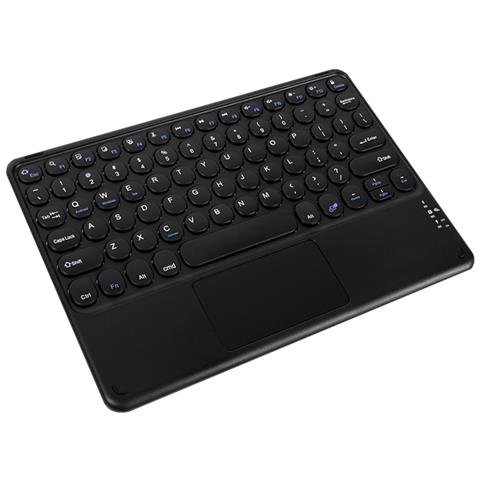 Tastiera Bluetooth Con Tasti Rotondi E Touchpad - Compatibile Con Ipad, Tablet E Smartphone Black - Foto 1