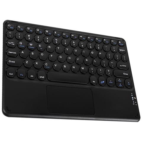 Tastiera Bluetooth Con Tasti Rotondi E Touchpad - Compatibile Con Ipad, Tablet E Smartphone Black - Foto 2