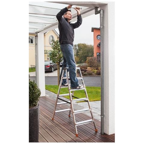 120410 scala Scala pieghevole Alluminio, Nero, Arancione - Foto 2