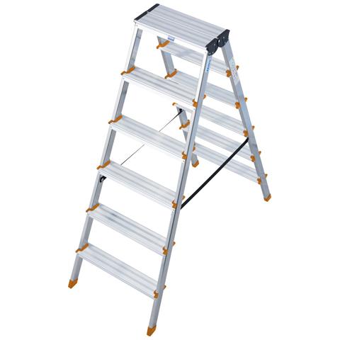 120410 scala Scala pieghevole Alluminio, Nero, Arancione - Foto 1