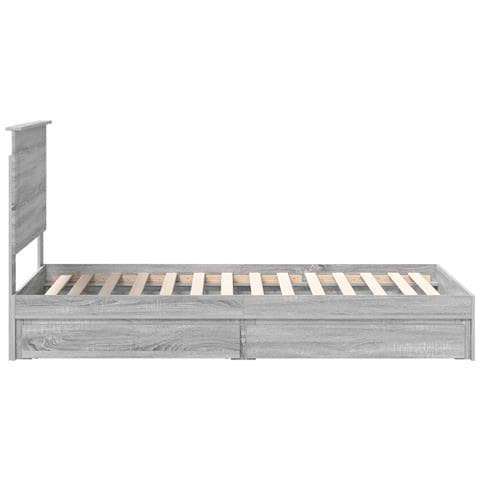 Letto con Contenitore con testiera Grigio Sonoma 75 x 190 cm - Foto 9