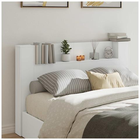 Testiera Bianco 160 x 16,5 x 103,5 cm Legno multistrato - Foto 2