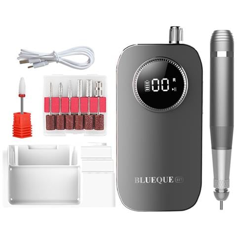 Lima Elettrica Portatile Ricaricabile 45000rpm - Fresa Unghie Elettrica Con Display Lcd Grey - Foto 1