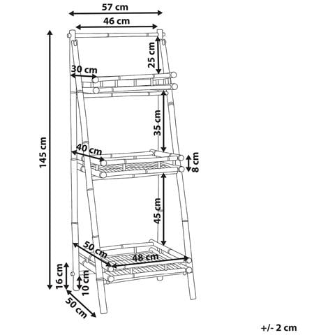 Scaffale Epuyen Legno Di Bambù Naturale - Foto 7