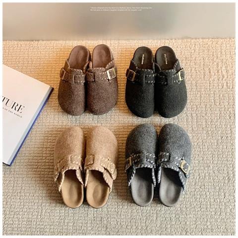 Ciabatte Aperte Pelose Nere: Zoccoli Invernali Caldi E Confortevoli, Ispirati A Birkenstock 39 - Foto 5