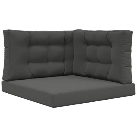 Cuscino per divano da esterno 3 pcs Antracite Poliestere - Foto 1